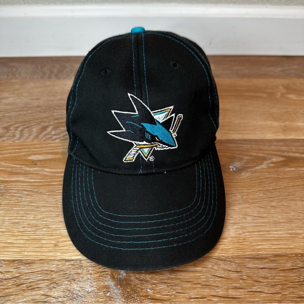 NHL San Jose Sharks Vintage Hat Citrix Strapback Men's Cap Hat, OS
